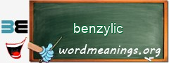 WordMeaning blackboard for benzylic